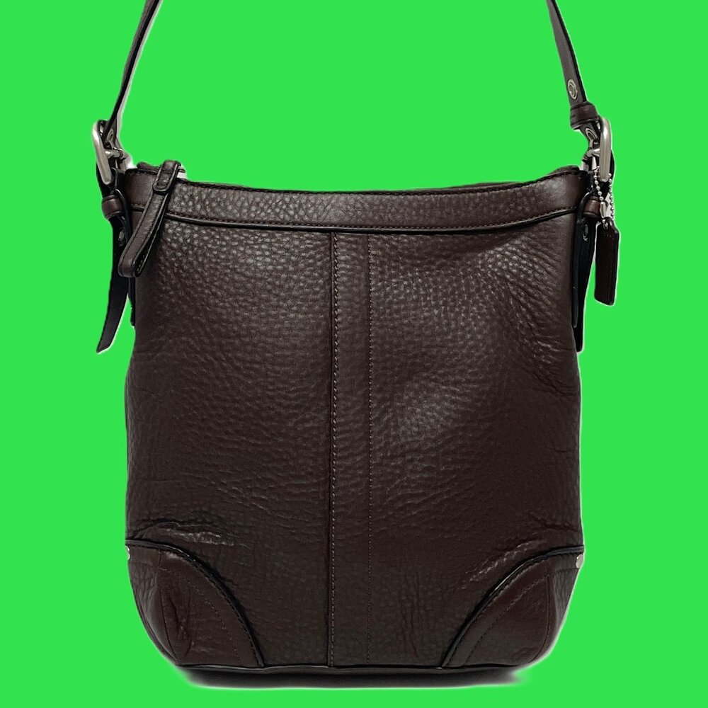 COACH Crossbody Bag Brown Pebbled Leather 12319 Adjustable Strap *EUC* TIMELESS!